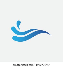 Diseño de iconos vectoriales del logotipo de salpicaduras de agua