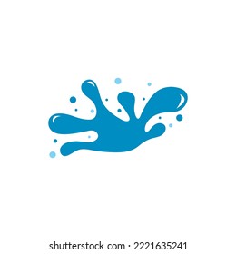 Water splash logo vector icon illustration design 