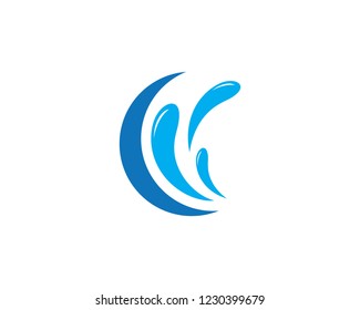 Water Splash logo vector ilustration