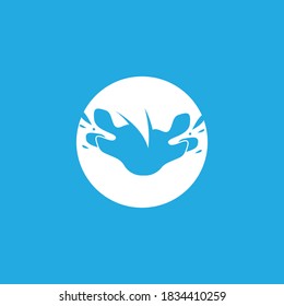 Water splash logo vector template