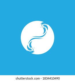 Water splash logo vector template