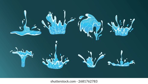 Ilustración de Vector de movimiento de salpicadura de agua