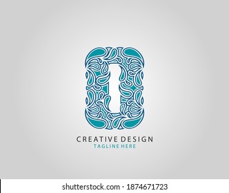 Water Splash O Letter Logo Icon, water droplets and splash alphabet icon.