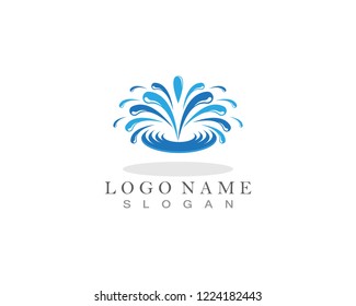 Water splash ocean company logo vector