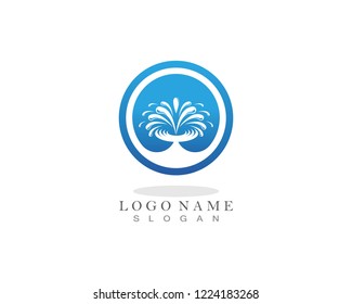 Water splash ocean company logo vector