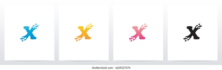 Water Splash On Letter Logo Design X