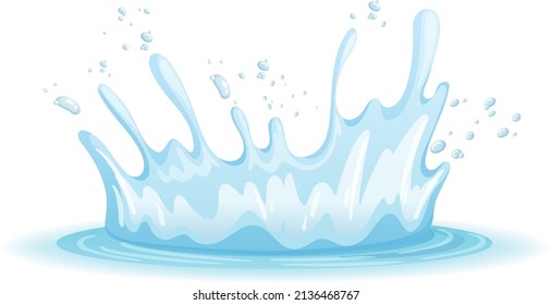 A water splash on white background illustration