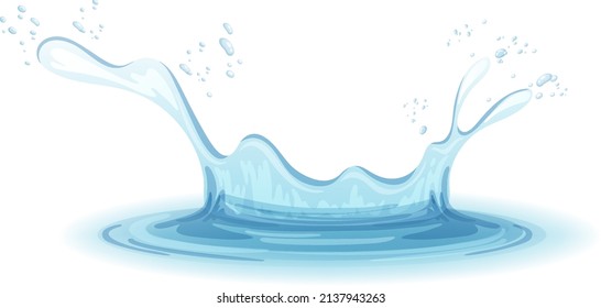 Un salpicón de agua en la ilustración de fondo blanco