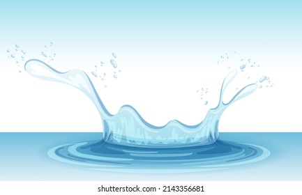 A water splash on white background illustration