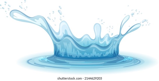 A water splash on white background illustration
