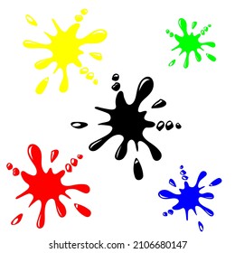 water splash, paint, colorful ink template design