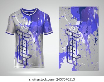 Water splash pattern sport jersey t-shirt. Sport pattern fabric textile. Sport background texture pattern