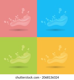 Water splash set. aqua liquid dynamic motion