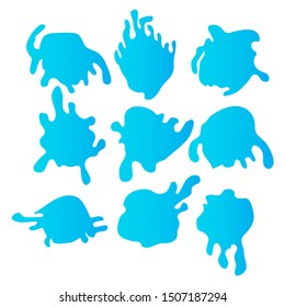 water splash set with various shapes.