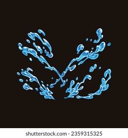 water splash skill anime effect