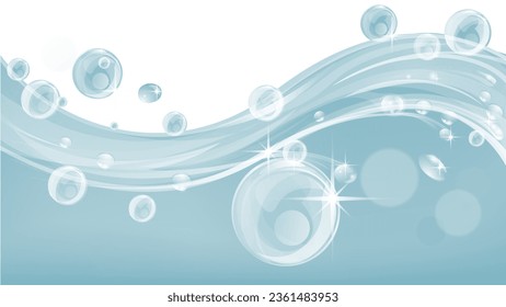 Un fondo de burbuja de borde de agua o jabón