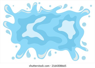 Water splash. Water spray. Splash of clear blue water vector illustration