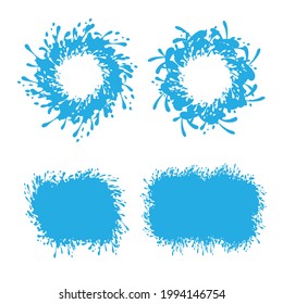 Agua. Splash y spray. Establecer. Imagen vectorial.