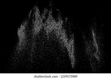 Water Splash Texture Isolated On Black Background. Vector Overlay Elements. Digitally Generated Image. Illustration, Eps 10.