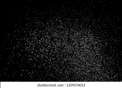 Water Splash Texture Isolated On Black Background. Vector Overlay Elements. Digitally Generated Image. Illustration, Eps 10.