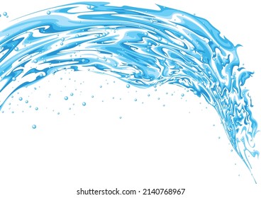 Water splash that blows out vigorously