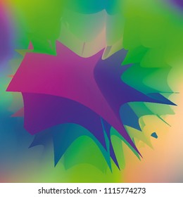 Water splash, top view, vector illustration. Paint like abstract vector background. Expressive abstract watercolor stain with splashes and drops. Watercolor gradient background.