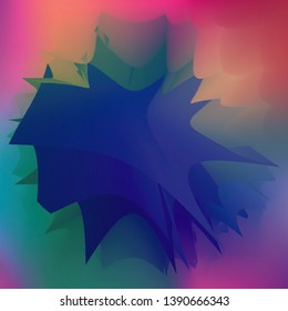 Water splash, top view, vector illustration. Paint like abstract vector background. Expressive abstract watercolor stain with splashes and drops. Watercolor gradient background.