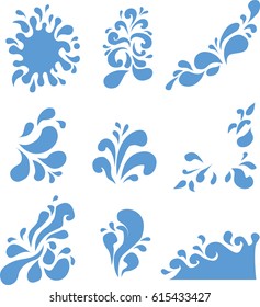 water splash in vector