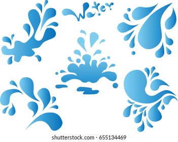 Water Splash Vector Stock Vector (Royalty Free) 737615359