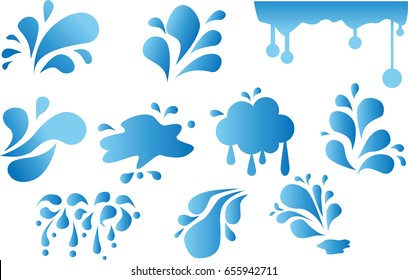 water splash in vector