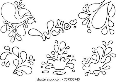 Water Splash Vector Stock Vector (Royalty Free) 709338943 | Shutterstock