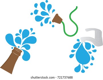 water splash in vector