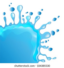 Water splash, vector abstract background