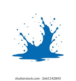 Salpicadura de agua Vector azul Realistic Splash 