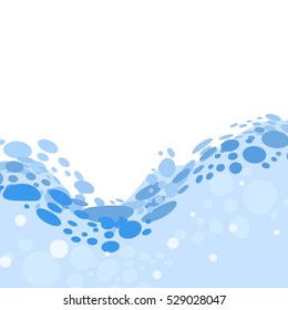 Water splash. Vector card with water movement. 