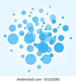 Water splash. Vector card with water movement. 