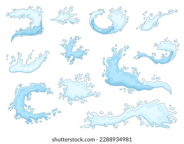 Wassersplash, Vektordesign-Illustration einzeln auf Hintergrund