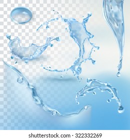 Water Splash, Vector Element With Transparency