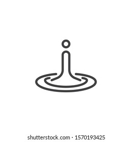 Water splash vector icon. filled flat sign for mobile concept and web design. Water drop glyph icon. Symbol, logo illustration. Vector graphics