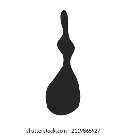 Icono vectorial de salpicadura de agua.Icono vector negro aislado en salpicadura de agua de fondo blanco.