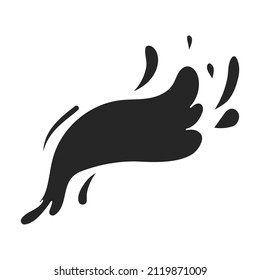 Icono vectorial de salpicadura de agua.Icono vector negro aislado en salpicadura de agua de fondo blanco.