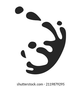 Water splash vector icon.Black vector icon isolated on white background water splash.