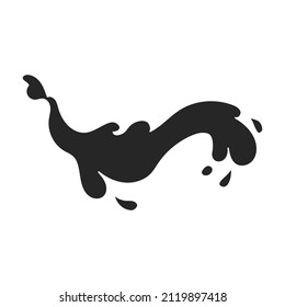 Water splash vector icon.Black vector icon isolated on white background water splash.