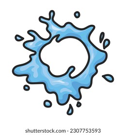 Water splash vector icon.Color vector icon isolated on white background water splash.