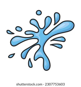 Water splash vector icon.Color vector icon isolated on white background water splash.