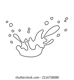 Water splash vector icon.Outline vector icon isolated on white background water splash.