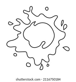Water splash vector icon.Outline vector icon isolated on white background water splash.