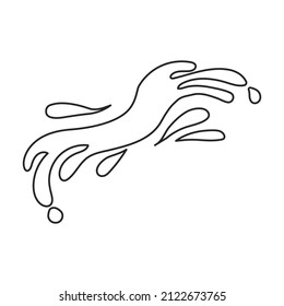Water splash vector icon.Outline vector icon isolated on white background water splash.