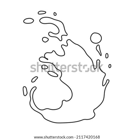 Water splash vector icon.Outline vector icon isolated on white background water splash.