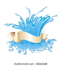 Wasser spritzt. (Vektorgrafik)